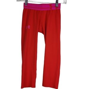 Under‎ Armour Orange Capri Leggings Youth Medium